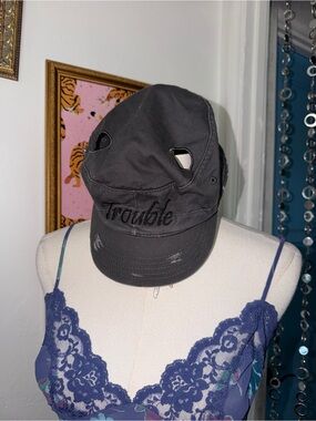 Vintage Y2K Jonesin' Star Grey Cotton Hat